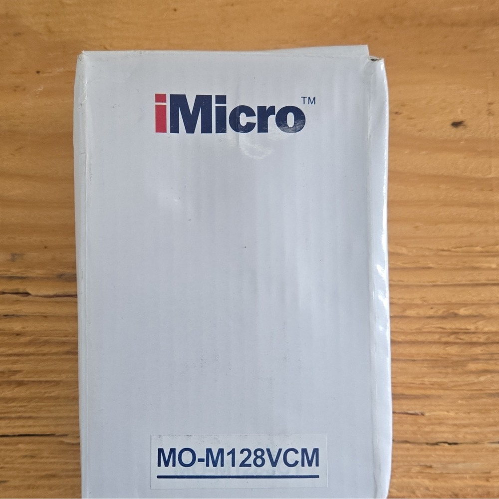 iMicro MO-M128VCM Wired USB Optical Mouse 1200 DPI 3-Button Scroll Wheel Black